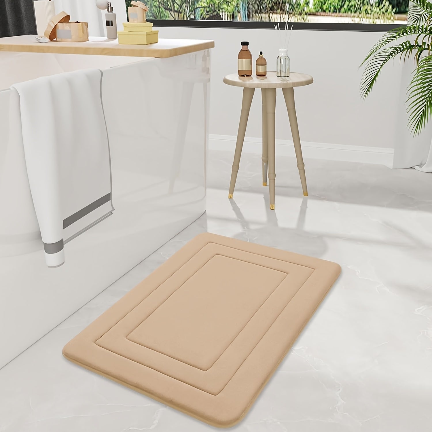 1pc Non-Slip Bath Mat - Extra Long Floor Mat (27.5x59"), Quick-Dry Bathroom, Kitchen, Office, Laundry Mat - Machine Washable Polyester Mat for Home, Spa, or Gift - Ideal for Women, Moms, Housewarming, Christmas, Birthday Presents - Easy Clean Bathroom,