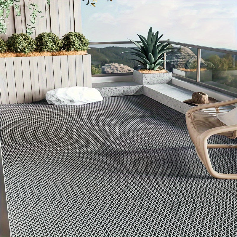 [Non-Slip Bath Mat] Non-Slip S-Shaped Hollow Bath Mat - High Quality Anti-Skid Safety Floor Mat with Geometric Design, Easy-to-Clean 100% Polypropylene Fibers for Bathroom & Kitchen, Hand Wash Only, Modern Floor Decor