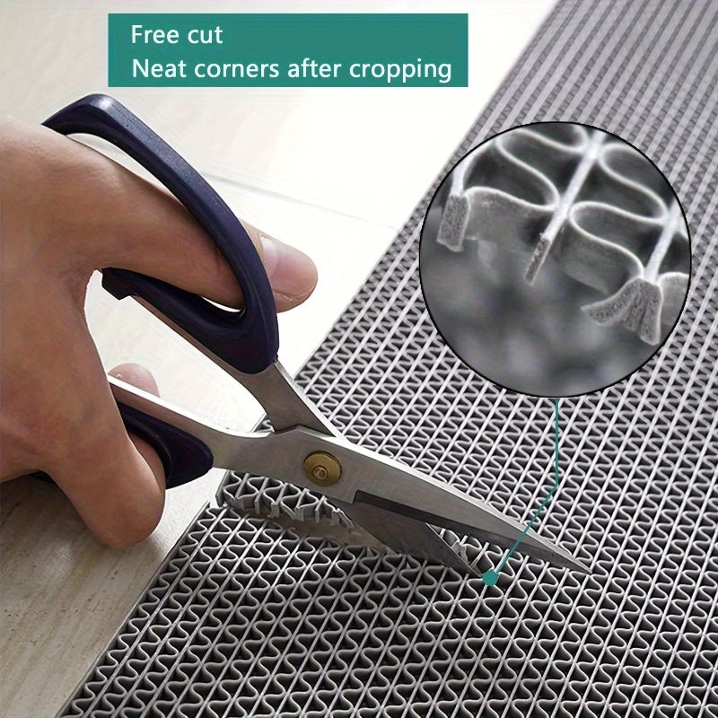 [Non-Slip Bath Mat] Non-Slip S-Shaped Hollow Bath Mat - High Quality Anti-Skid Safety Floor Mat with Geometric Design, Easy-to-Clean 100% Polypropylene Fibers for Bathroom & Kitchen, Hand Wash Only, Modern Floor Decor
